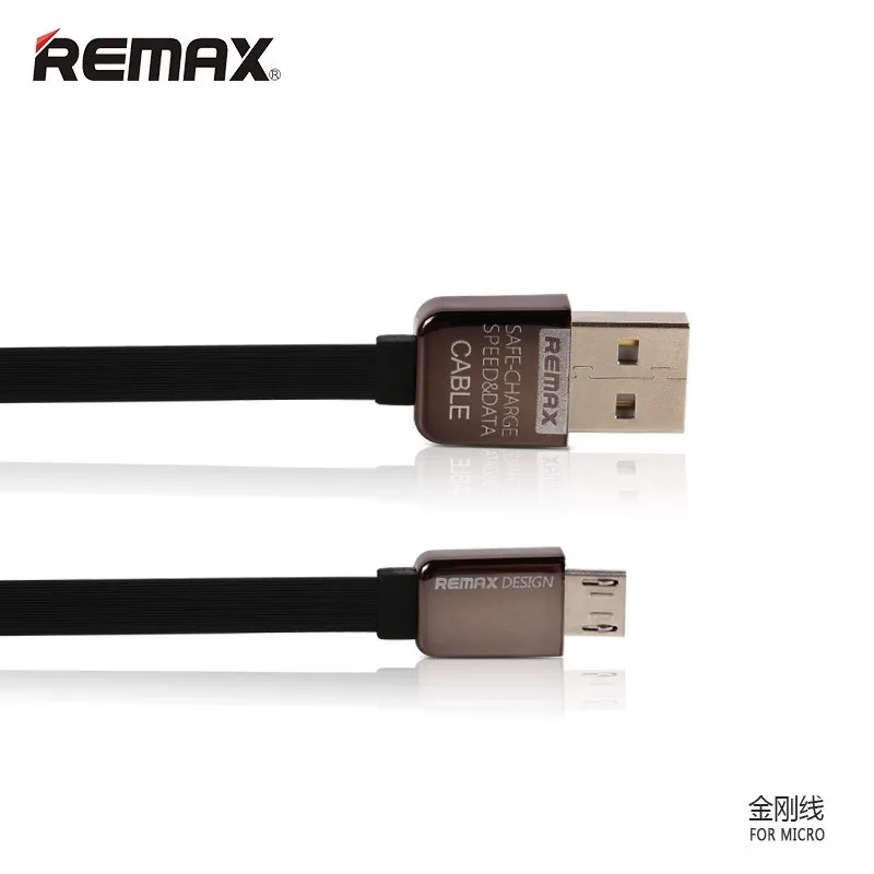 Плоский Micro USB кабель для передачи данных REMAX 1 м 2.1A usb быстрой зарядки гибкий
