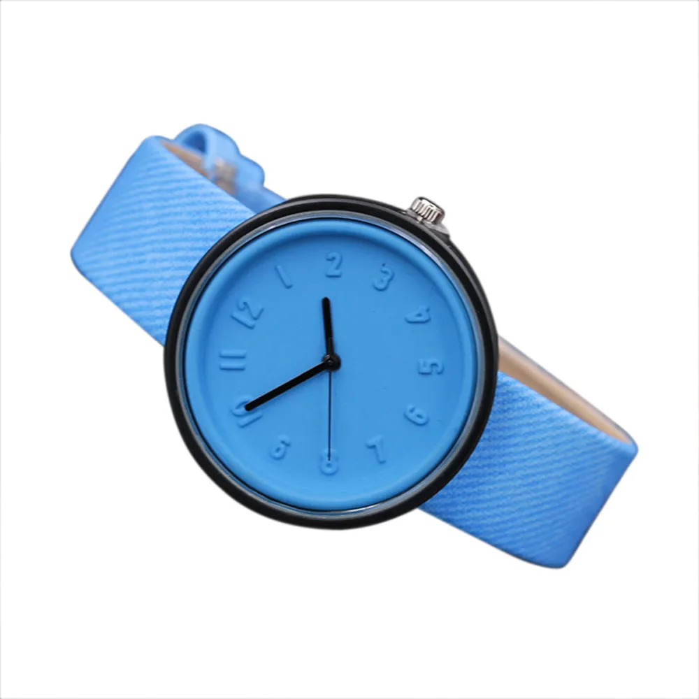 

Unisex Simple Watch For Women Relogio Feminino Fashion Number Watches Quartz Canvas Belt Wrist Watch Female Watch B113