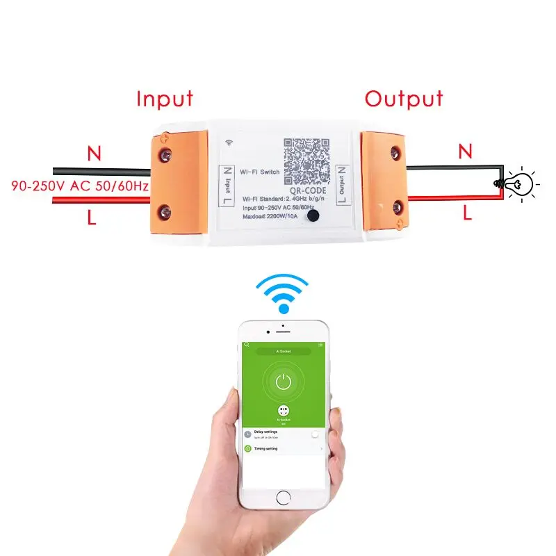Wi Fi Smart Switch Беспроводной удаленного Управление ЕС 110 В 220 свет таймер реле домашней