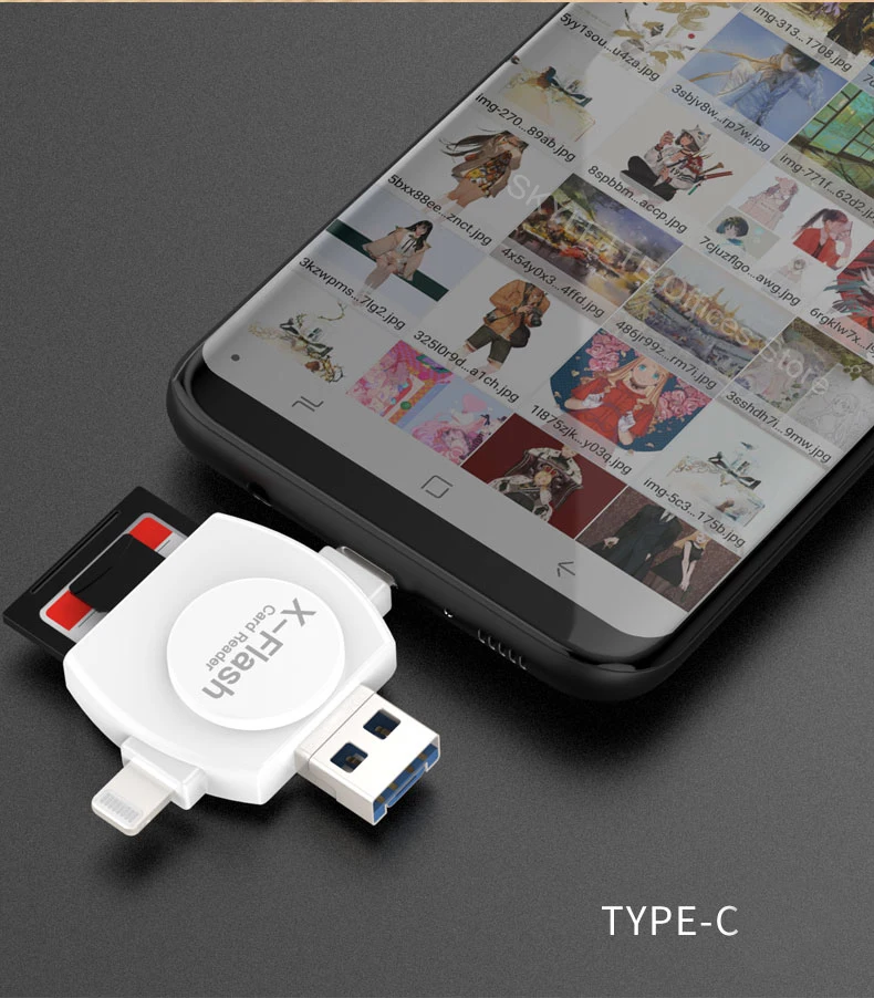 Все-в-одном SD TF кард-ридер Lightning type-C Micro USB Android мульти-система совместимый адаптер для iPhone samsung iPad