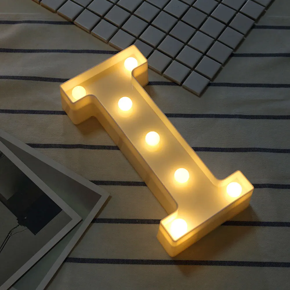 Светодиодный светильник Свадебный цирк стоящий белый знак аксессуары имя