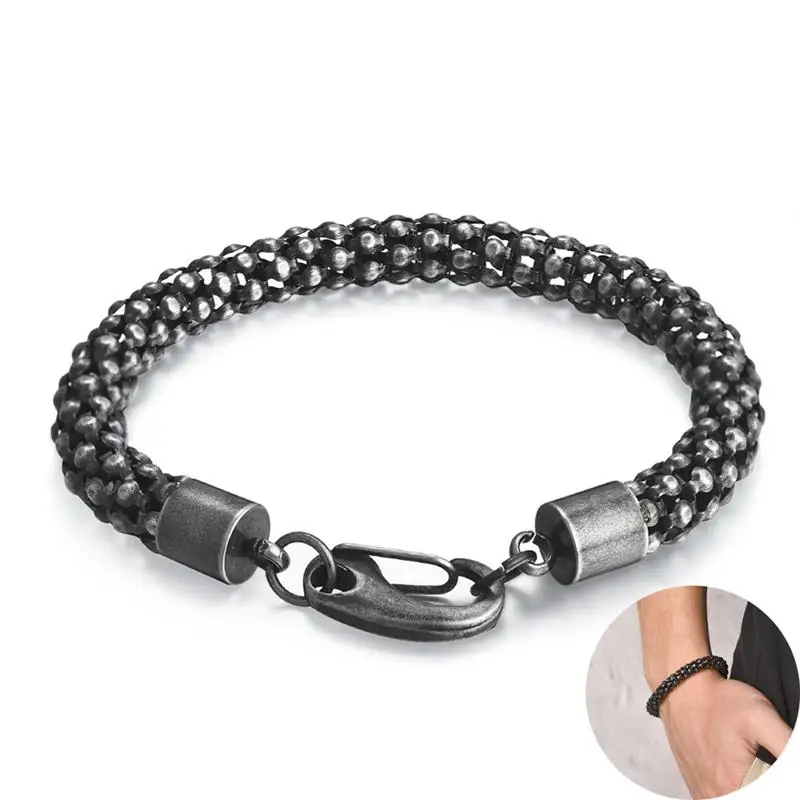 Мужские ювелирные изделия из нержавеющей стали браслет в виде цепочки для мужчин