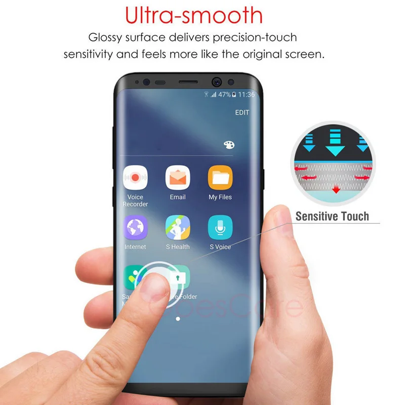 Шелковое закаленное стекло с полным покрытием для Huawei Enjoy 6s mate 7 8 9 10 S Nova plus Nova2