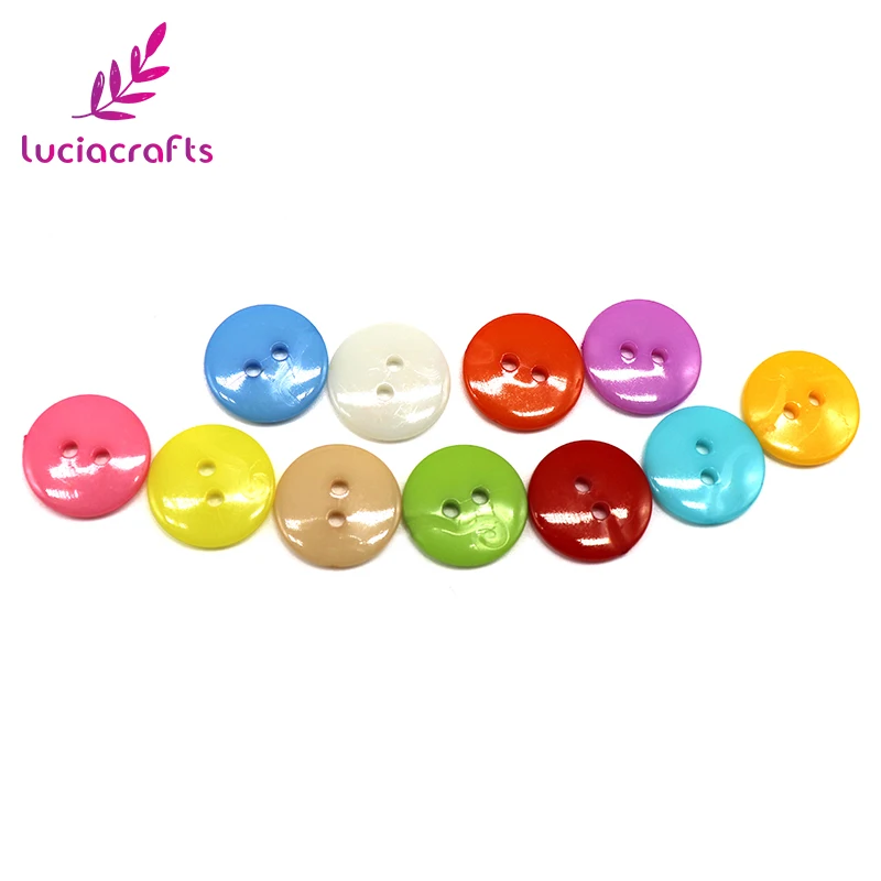 Lucia crafts, 50 шт в наборе, 6/11/12/15 мм случайный смешанный с 2 отверстиями пуговицы из полимерной глины для скрапбукинга "сделай сам" на пуговицах Одежда Швейные декоративные E0408