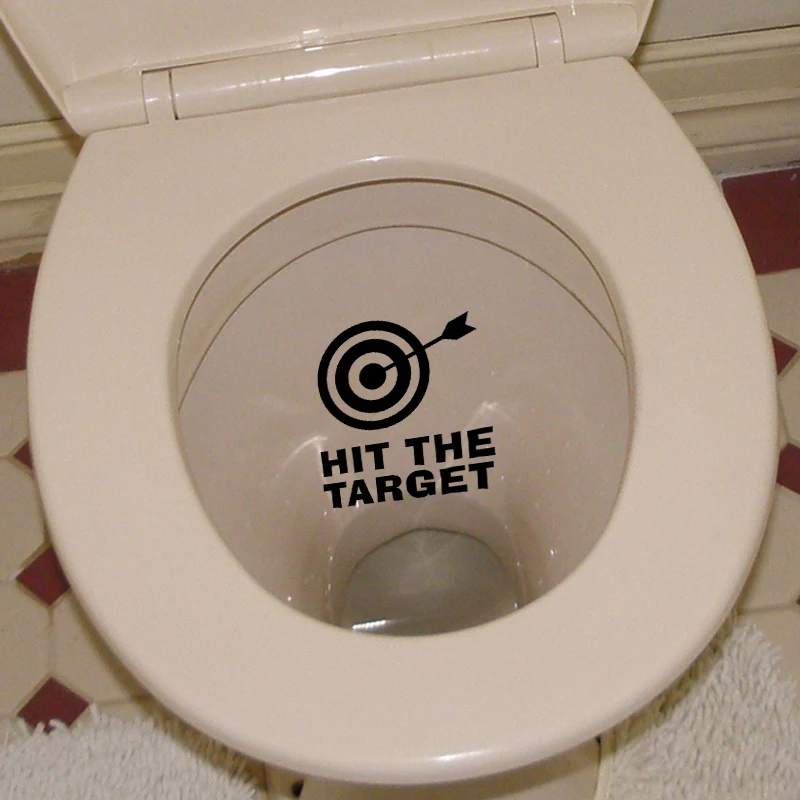 Hit the target наклейки для унитаза Vinyl магазина офиса дома кафе гостиницы туалета
