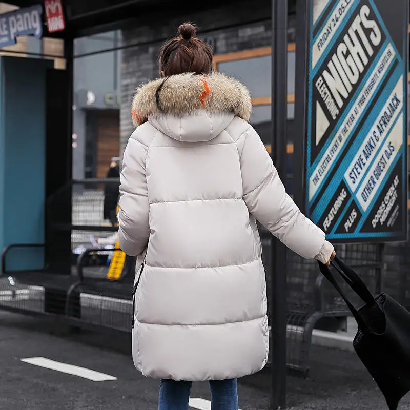 

Winter Jacket Women Hooded Fur Collar Thicken Long Parka Plus Size Warm Parkas Mujer 2019 Winter Coat Women Campera Mujer C4667