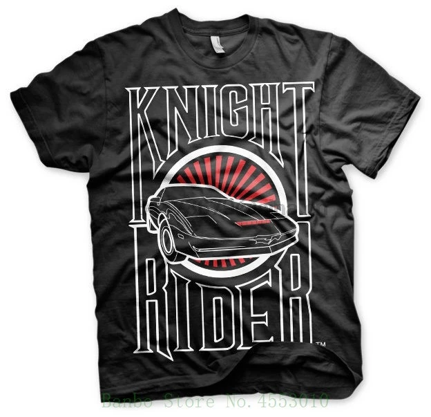 Официально лицензированный Knight Rider Sunset K.i.t.t. 3xl 4xl 5xl Мужская футболка Горячая