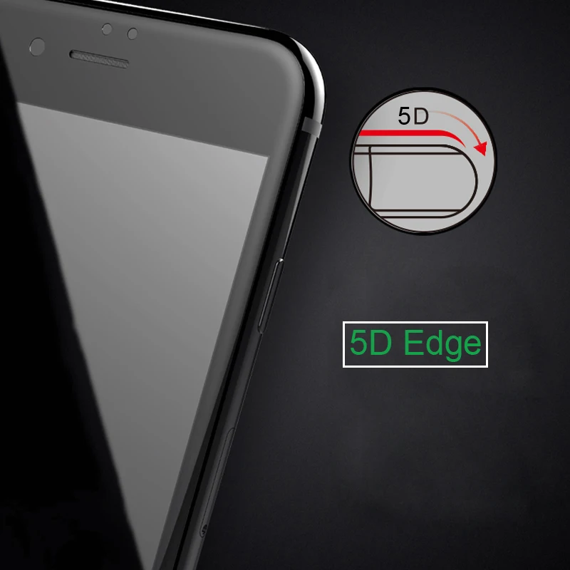 2 шт./лот для Iphone 6 6S Plus защита экрана 9H 0 3 мм 5D Edge полное покрытие закаленное стекло