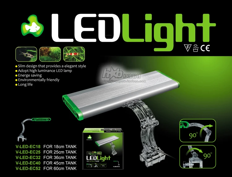 Вверх сверху маленькая подсветка для аквариума лампа светодиодная с зажимом