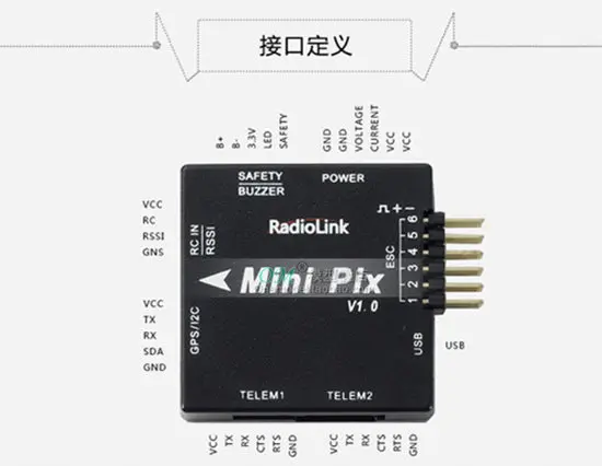 Radiolink Mini PIX Flight Control V1.0 верхняя конфигурация Вибрация демпфирование с помощью