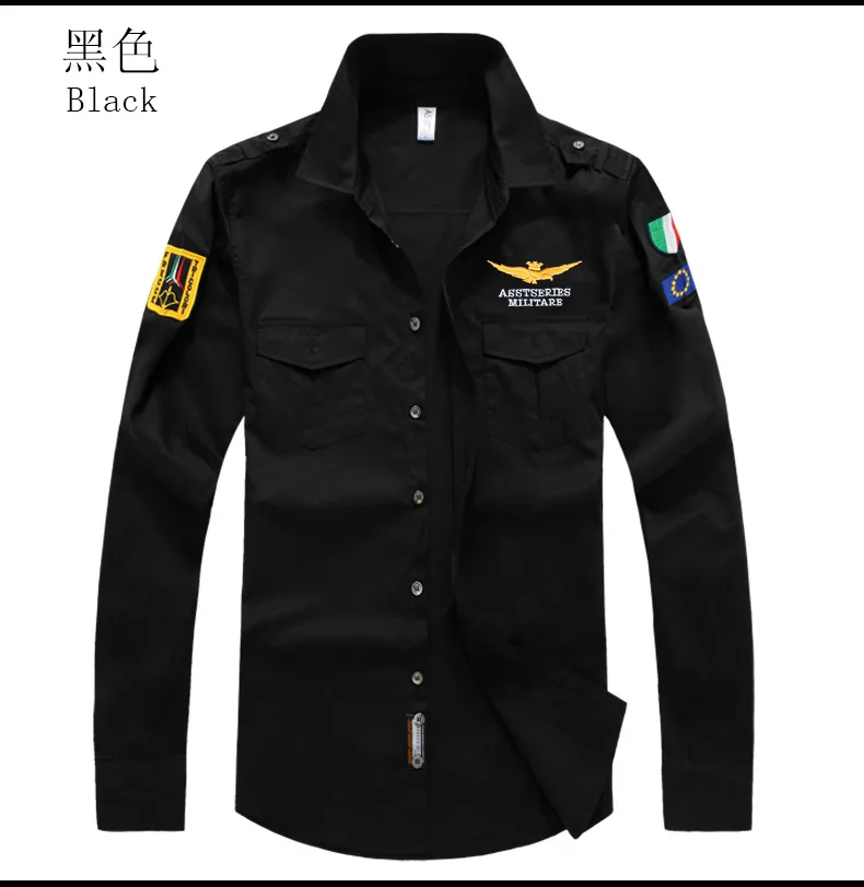 Рубашка air force one Мужские рубашки с длинным рукавом slim fit Asstseries для мужчин, в стиле милитари платье рубашка 4XL мужские рубашки camisa masculina