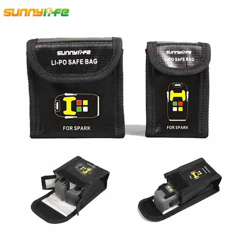 Lipo battery Fireproof Protective bag Heat Resistance Radiation protection Pocket explosion-proof safe storage Box DJI SPARK | Электроника