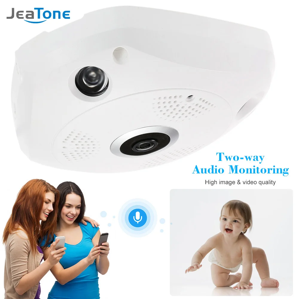 JeaTone Wifi IP камера 360 градусов панорамная 960P HD 1.3MP двухсторонняя аудио рыбий глаз
