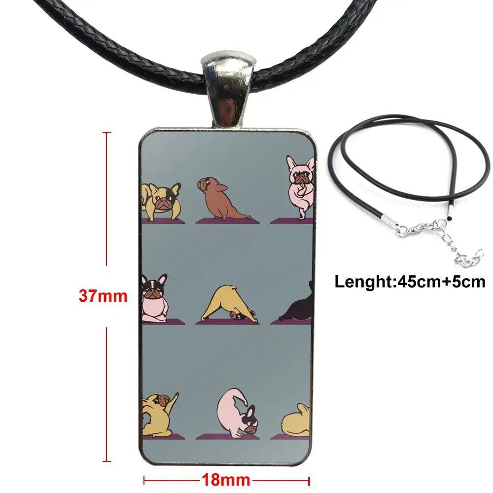 For Christmas Gift Brand Stainless Steel Color Jewelry Fashion Statement Necklace Glass Necklaces Pendants English Bulldog | Украшения и