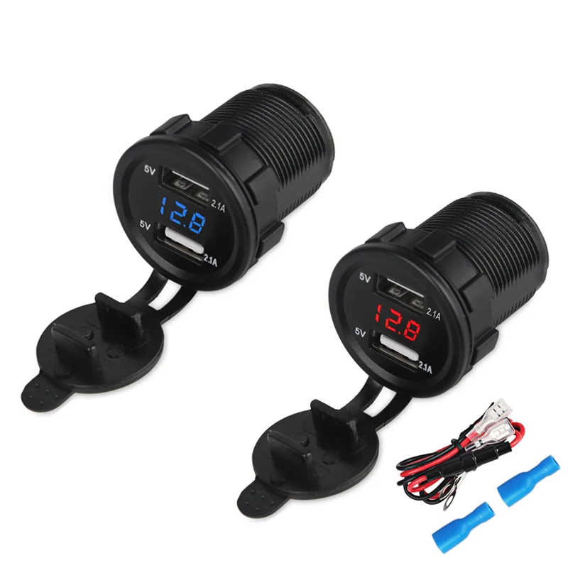 Urbanroad 4.2a 12v USB зарядное устройство для мотоцикла лодки автомобиля вольтметр
