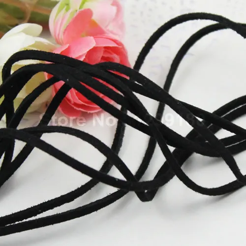 Модный плоский корейский бархатный шнур 20 шт./лот 3 мм кожаная нить для ожерелья