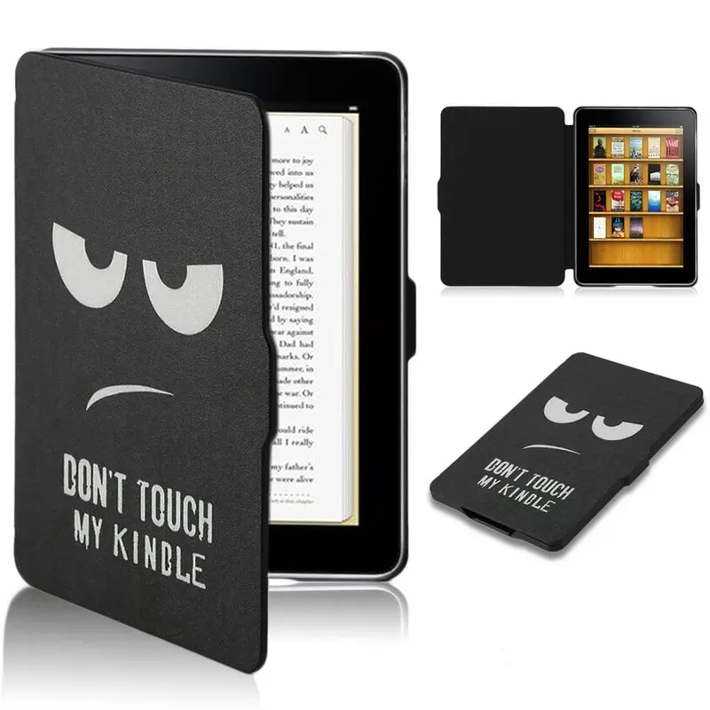 1Pc Slim Faux Leather Folio Flip Case Protective Shell Skin Cover Auto Sleep/Wake For Amazon Kindle Paperwhite 1/2/3 6 Inch C26 |