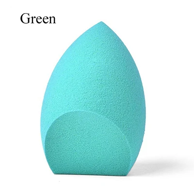 Green 1/3 шт., модный спонж для пудры в форме эллипса, мягкий макияж, косметический Гладкий тональный крем, тональный крем, женские косметические инструменты для макияжа - Цвет: Green