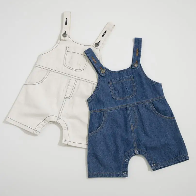 2019 для маленьких девочек мальчиков джинсовая одежда Джинсы брюки комбинезоны