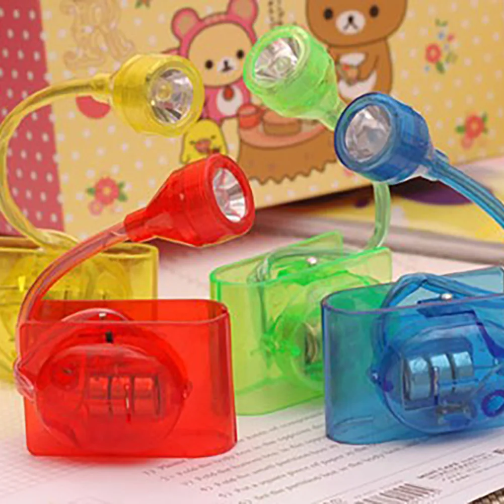 Практичная Мини светодиодный лампа для электронной книги маленькая простая лампа для учебы книжная клипса цвет лампы отправляется в случайном порядке