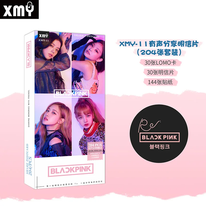 204 шт./упак. KPOP Blackpink GOT7 икон дважды Почтовые открытки ЛОМО карты Альбом дневник Справочник украшения Стикеры принадлежности канцелярский подарок