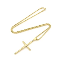 jsbao high quality stainless steel 2sizes cross chain womens cross necklace pendant sacred cross necklace for women