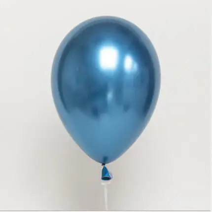 Blue 10 шт. 12 дюймов металлические шары Золотая серебристая, хромированная металлическая жемчужная латексная шары детская игрушка в ванную украшения для дня рождения - Цвет: Blue