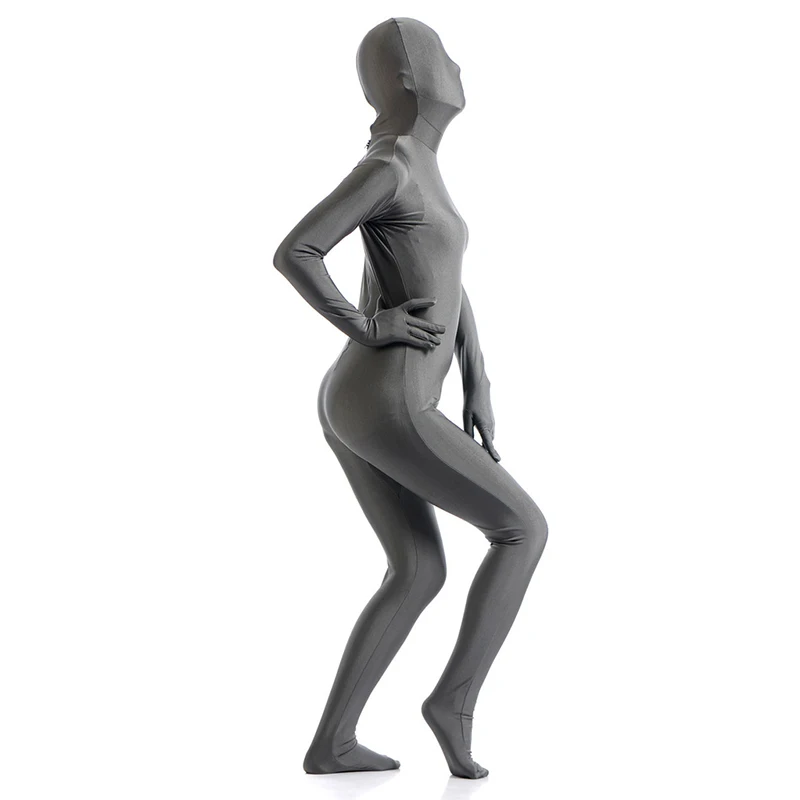 Комбинезон Zentai Женский 24 часа цвет темно-серый спандекс комбинезон для Хэллоуина