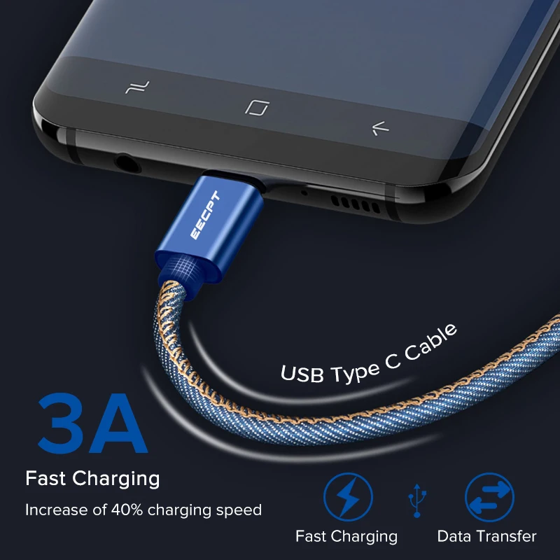 Кабель зарядный EECPT USB Type-C для Samsung Galaxy S9 S8 Plus | Мобильные телефоны и аксессуары