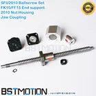 Шариковый винт 2010 в индивидуальной длине 300 400 500 600 700 800 900 + Корпус гайки SFU2010 + опорный блок FK15 FF15 + муфта