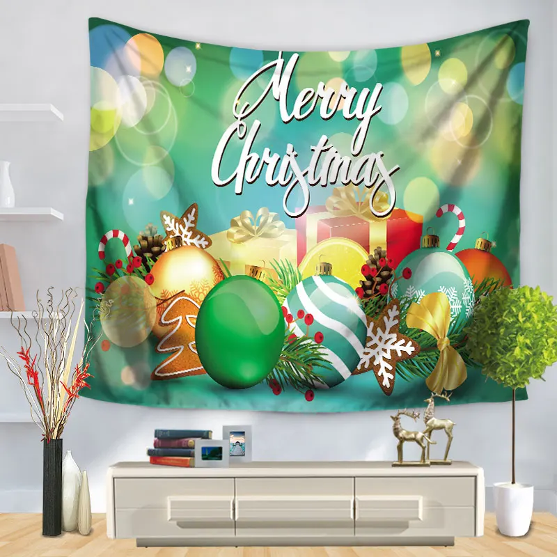 

Home Decorative Wall Hanging Carpet Tapestry Rectangle Bedspread Merry christmas Holiday House Pattern GT1241