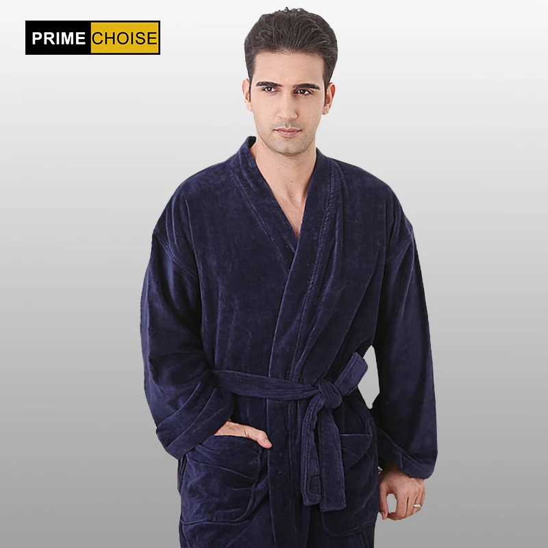 Мужской банный халат без воротника размер XXXL|bathrobe men|men bathrobebig mens bathrobes |