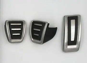 3PCS MT Автомобильные аксессуары педаль из нержавеющей стали для VW GOLF 7 GTi MK7 Lamando POLO A05 Passat B8 Skoda Октавия Рапид 5E 5F A7 - Название цвета: 3PCS MT