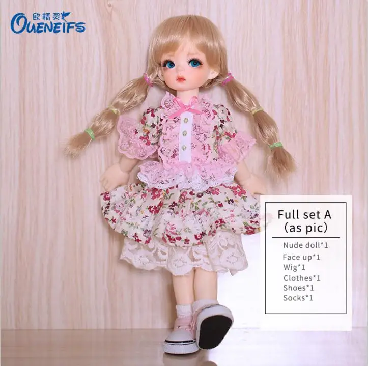 Fullset A in NS OUENEIFS Soo Miadoll BJD SD кукла 1/6 YoSD тело модель детских игрушек Высокое качество смолы фигурки магазин милый подарок Luodoll - Цвет: Fullset A in NS