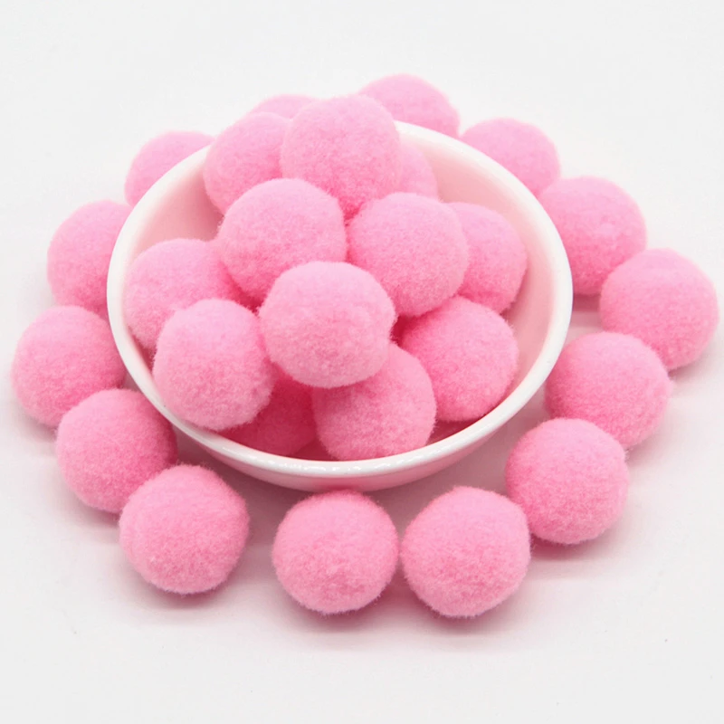 02dark pink 20 мм помпон, мягкий мех, помпон, помпоны для детей, DIY игрушки ручной работы, праздничные украшения, аксессуары 20 г, 60 шт - Цвет: 02dark pink