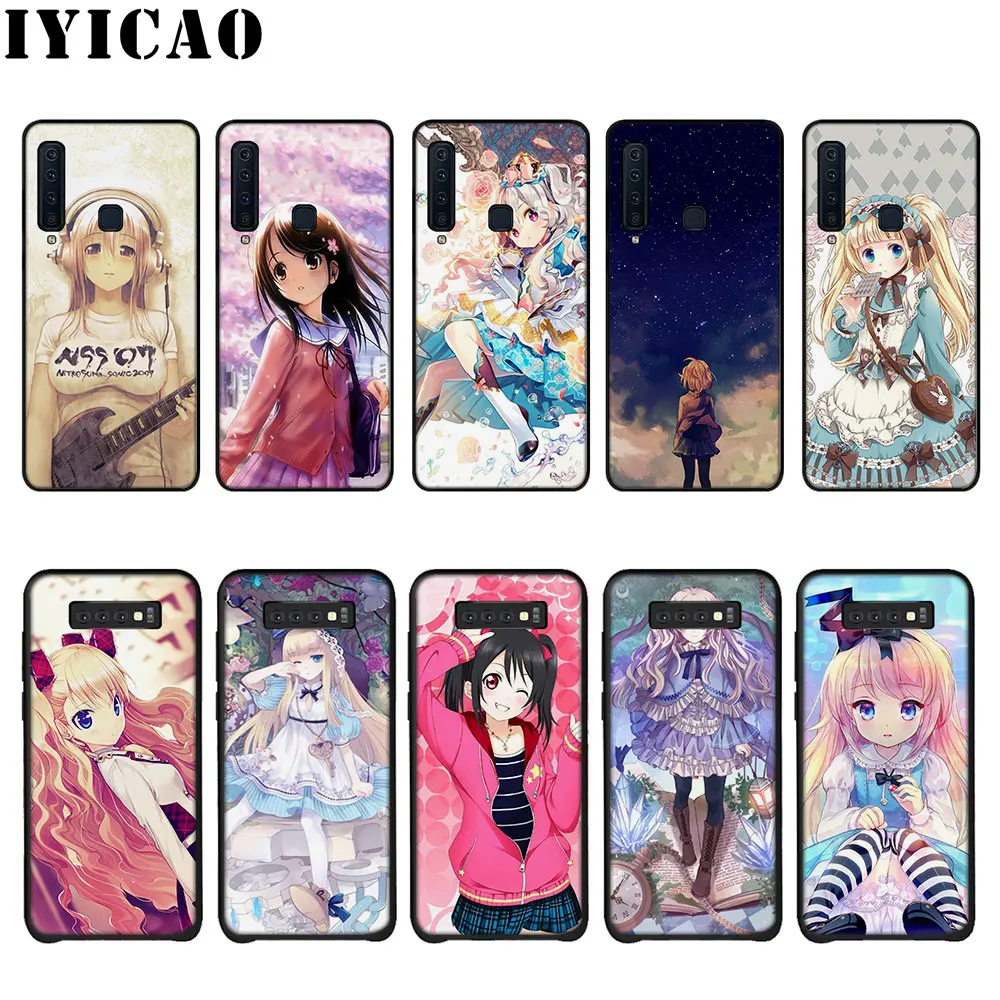 IYICAO милое платье для девочек в стиле аниме Samsung Galaxy A3 A5 2015 2016 2017 A6 A7 A8 A9 J6 плюс 2018