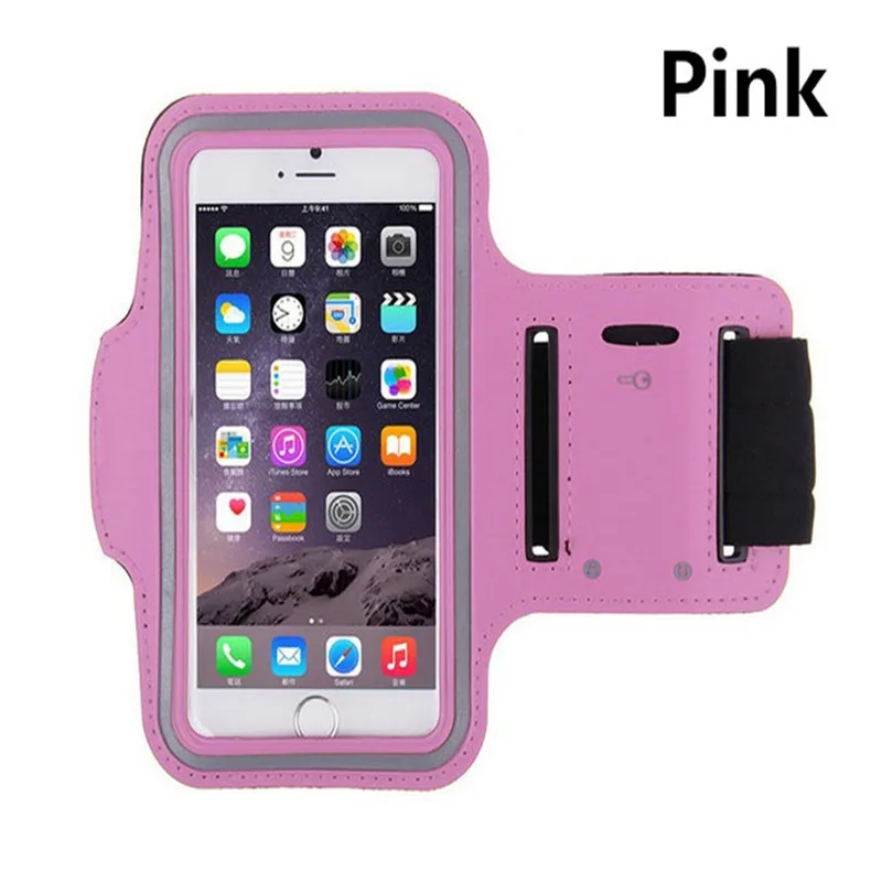 Waterproof Running Gym Sport Armband Case Pouch Cover for Xiaomi Mi 9T Pro Redmi K20 Note 7 Sports Arm Band 4.5/4.7/5.5/6.3inch - Цвет: Pink