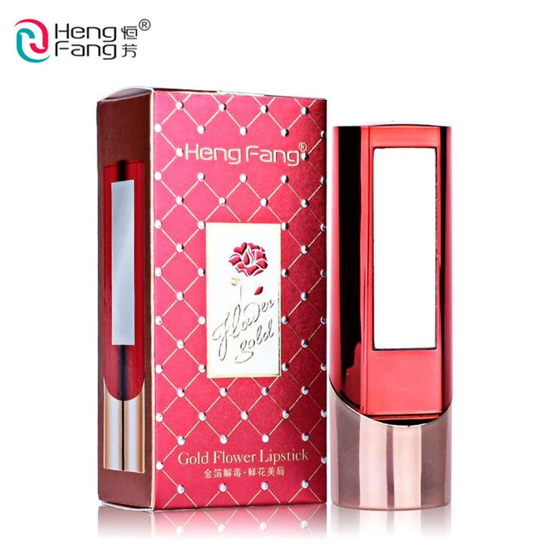 Heng Fang прозрачная помада Золотая фольга цветок желе волшебный блеск для губ