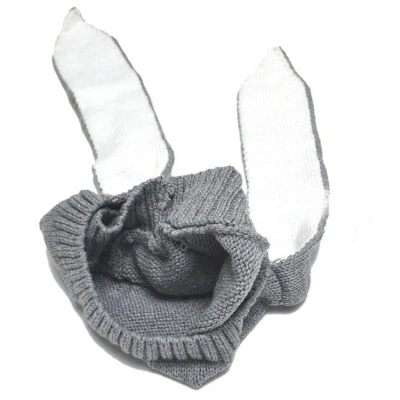 Autumn Winter Toddler Infant Knitted Baby Hat Adorable Rabbit Long Ear Hat Baby Bunny Beanie Cap Photo Props