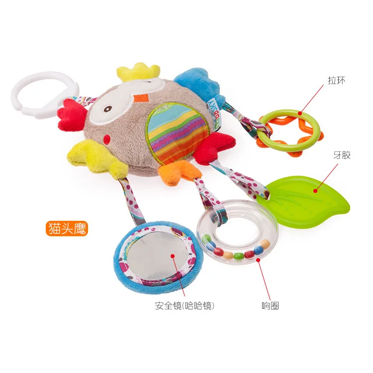 BBSKY милый мультфильм животных кровать висит wind chime детские игрушки плюшевые