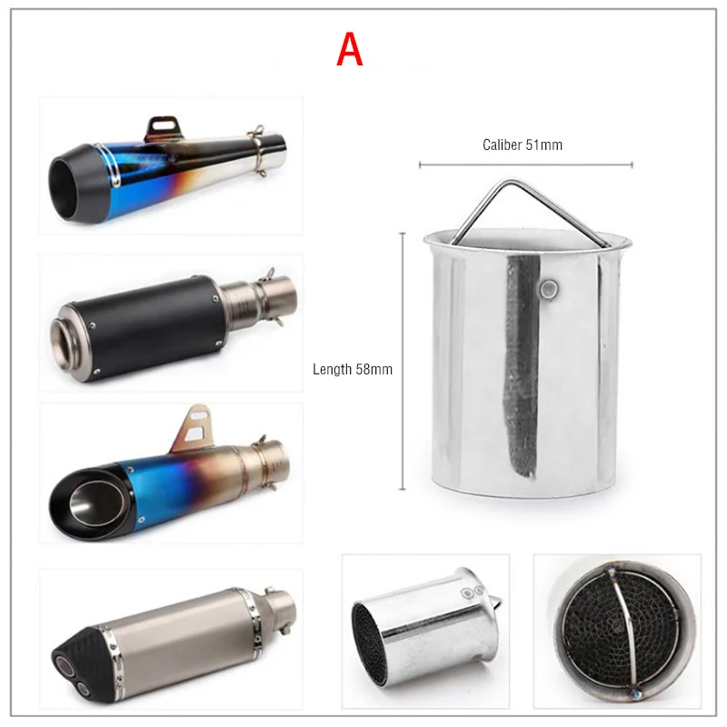 8 models Universal Motorcycle Exhaust Muffler Insert DB Killer Noise Eliminator Pipe Rear Tail Throat Liner moto silencieux Tube|Выхлопные