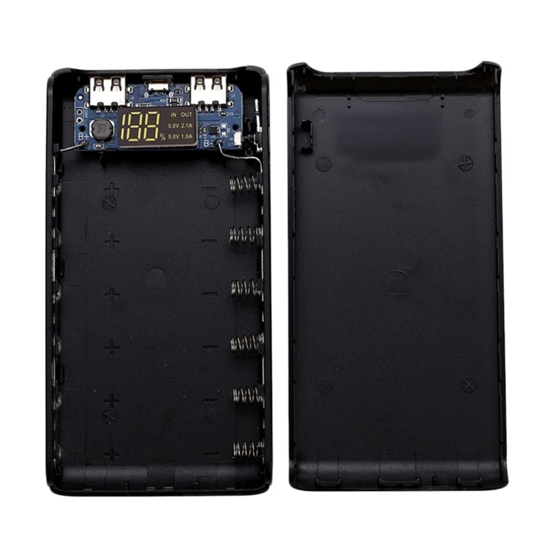 От 6x18650 батарея Powerbank Case 5V 2A ЖК-экран цифровой дисплей внешний аккумулятор корпус