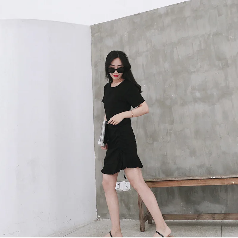 Новые модные Хлопковые Платья с рюшами для мамы и дочки одинаковая семейная