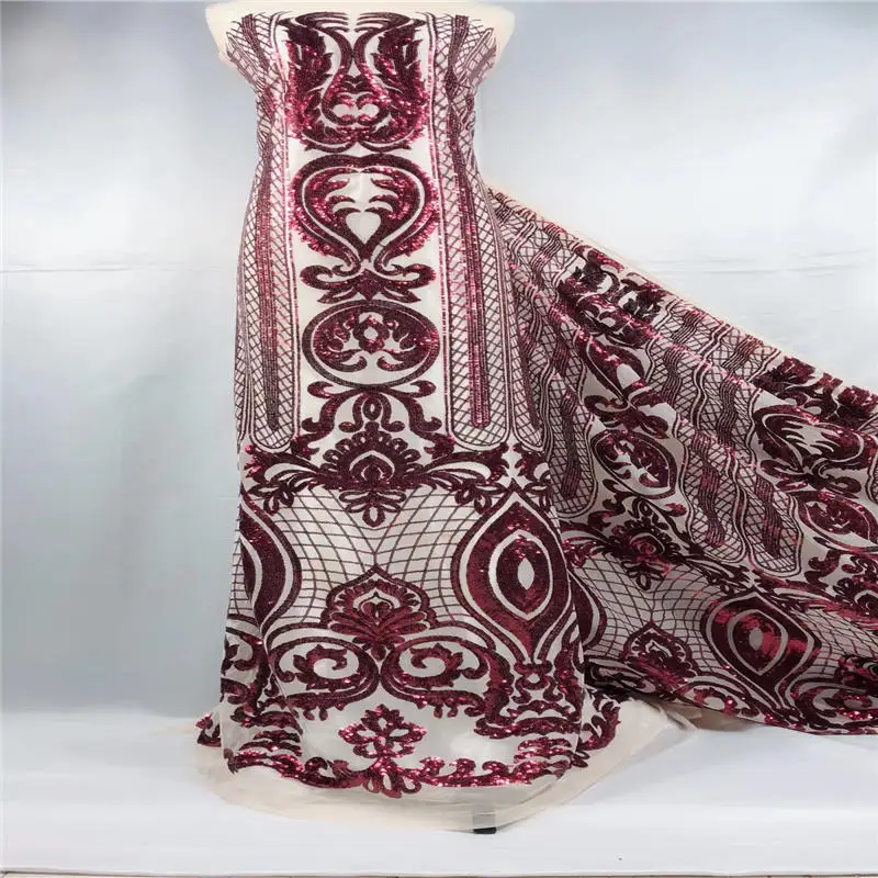 Special offer 2018 high quality african tulle 3d lace fabric Wholesale sequins French net for Nigeria wedding | Дом и сад