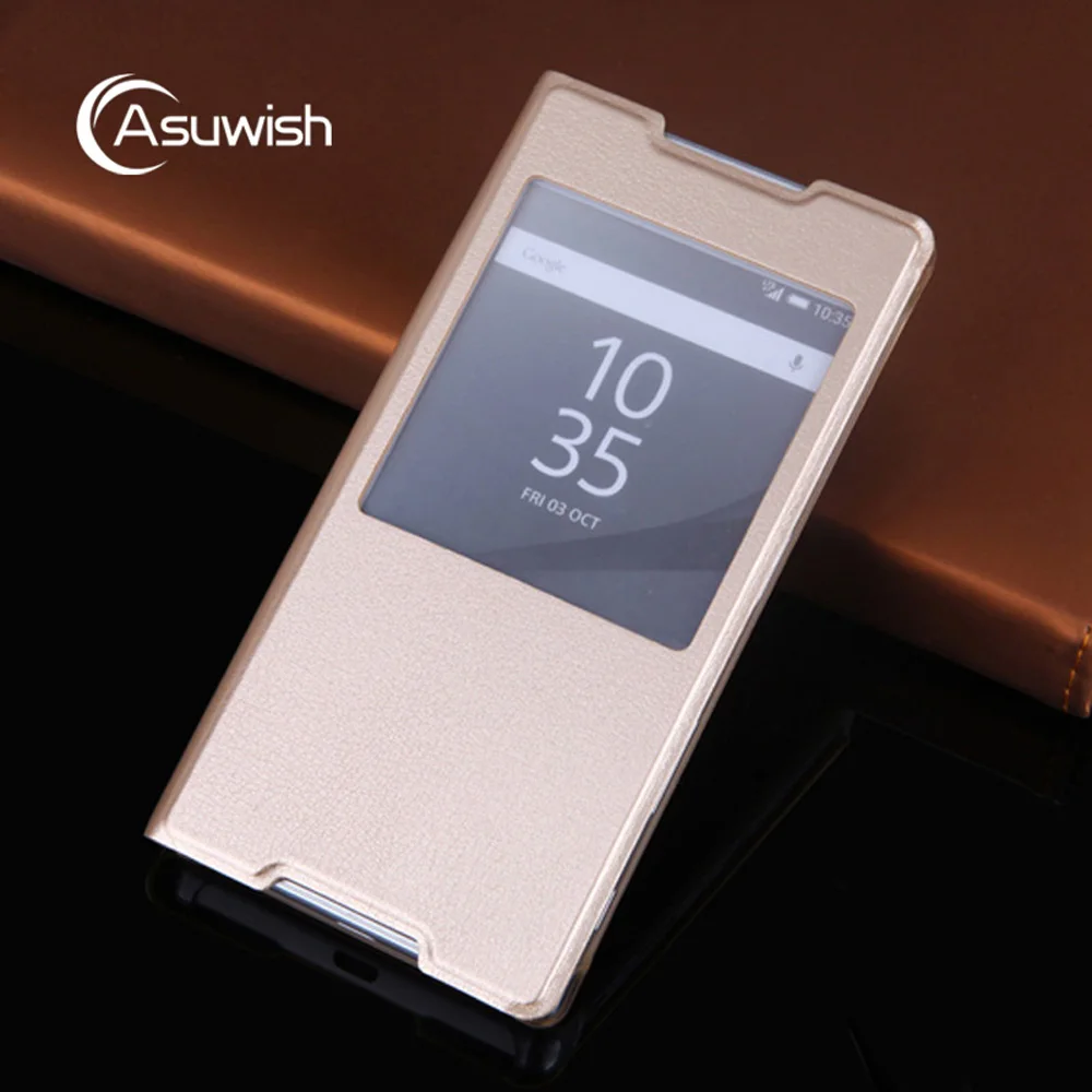 Кожаный чехол с откидной крышкой для телефона Sony Xperia Z5 SonyZ5 XperiaZ5 Z 5 Dual E6633 E6653 E6683 E6603