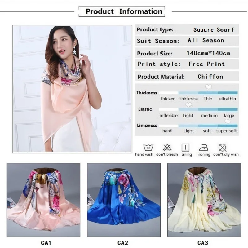 140cm*140cm Free Shipping New Arrival Women PINK Print Flower oil painting square silk scarf women royal pashmina female 2017 | Аксессуары
