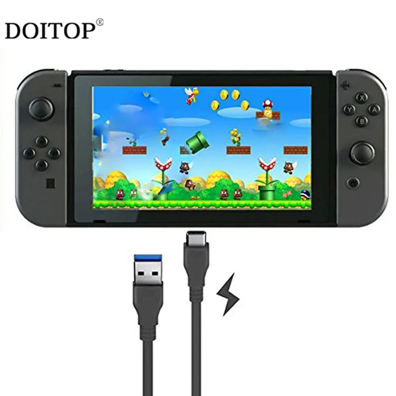 Кабель для зарядки DOITOP USB Type C черный кабель питания 1 м Nintendo NS Switch Tablet A3|cable for|cable