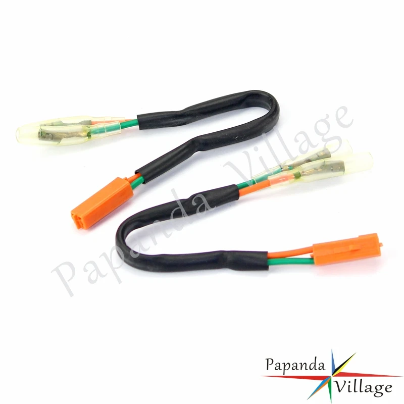 2 PCS 4 шт. мотоцикл поворотов провода адаптер вилки соединитель OEM кабель для Kawasaki Z125 Z250 Z300 Z650 Z900 Ninja ZX 6R 9R 10R 12R - Цвет: 2 PCS
