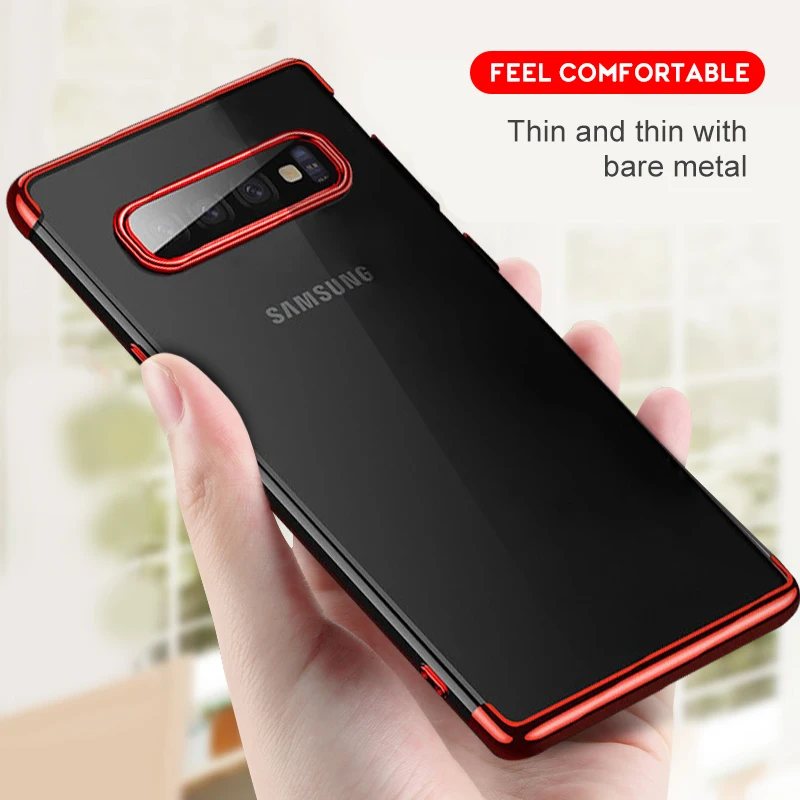 Для Smausng Galaxy S10 силиконовый тонкий чехол для телефона из ТПУ Samsung Роскошный