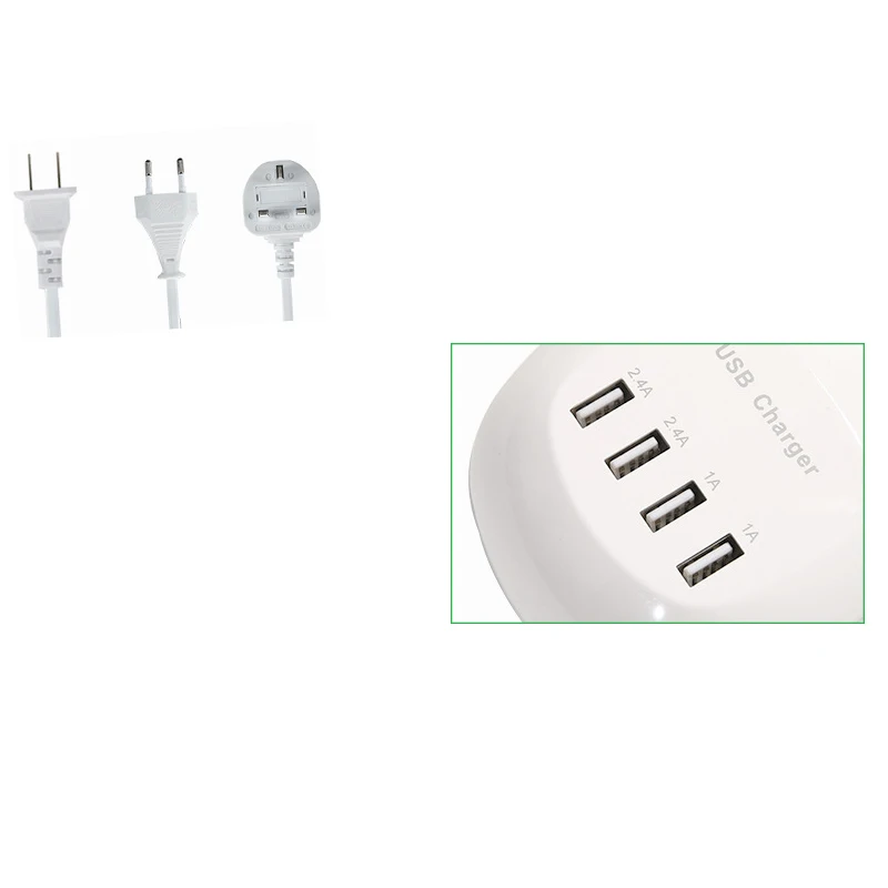 Мини зарядные устройства с разъемом USB EU/US /UK 5 В 4 usb входа 110 240 настенная док